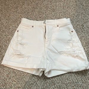 American eagle white mom shorts